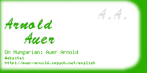 arnold auer business card